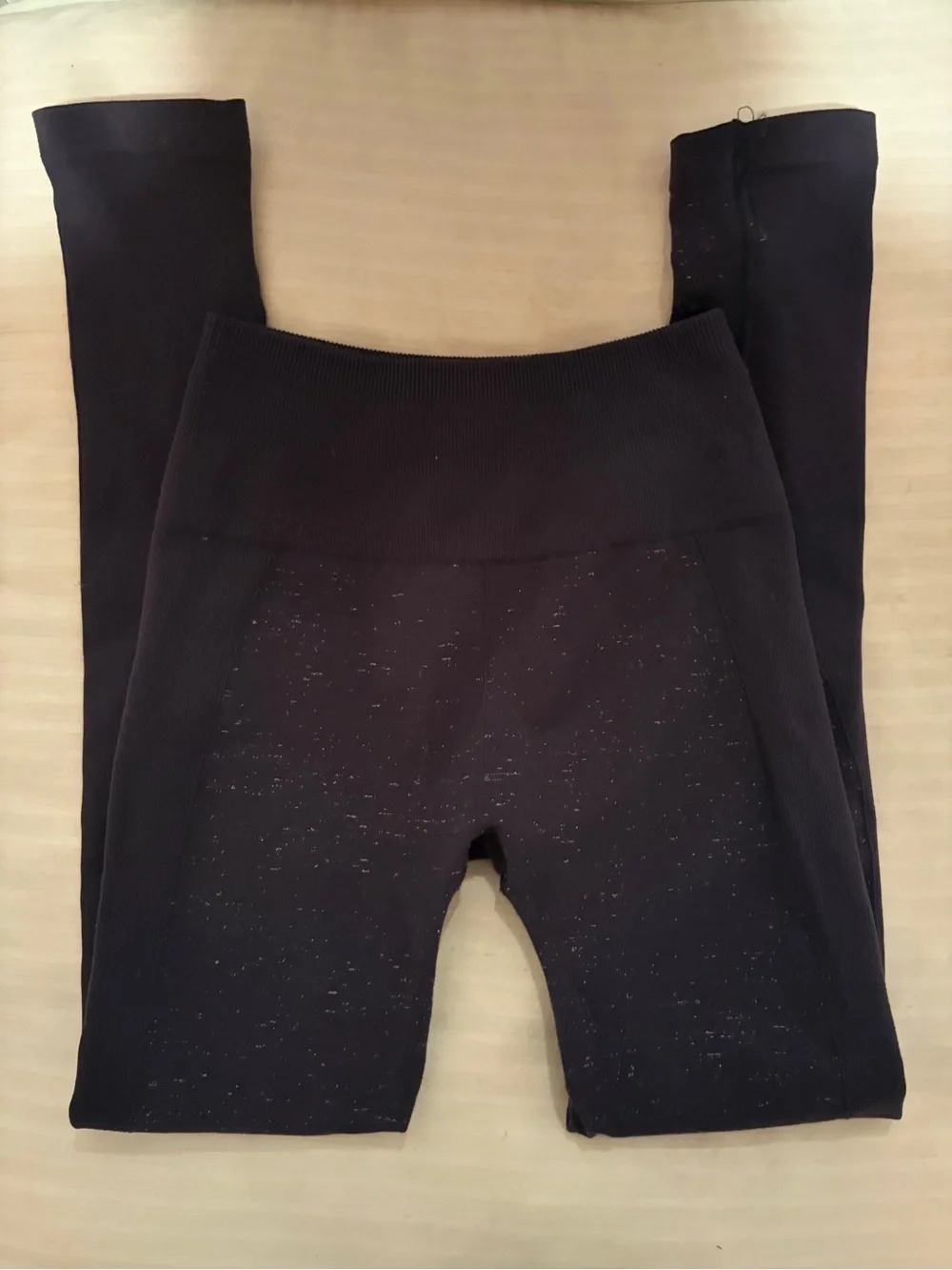 lululemon athletica Black Leggings with Silver Speckle